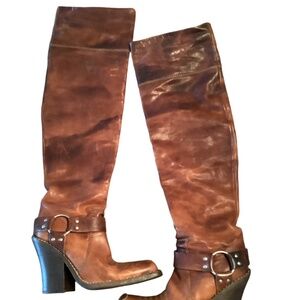 Dior:  2006 Runway Diorider Brown Moto Boots